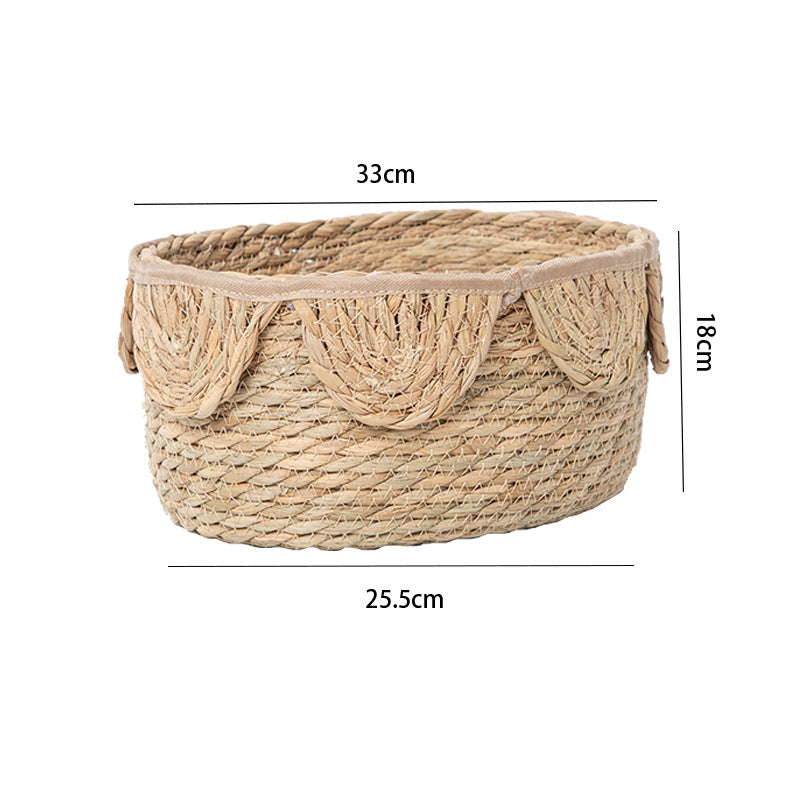 Stylish storage basket with wave rim Acalora