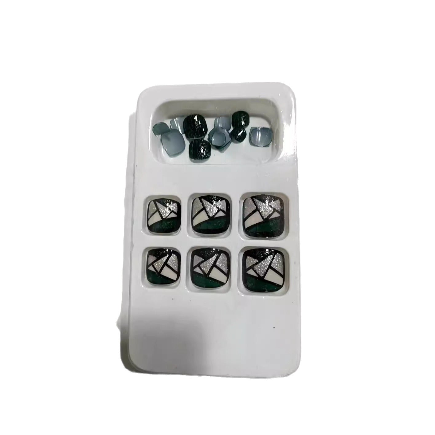 Geometric Design Press-On Nail Set Acalora