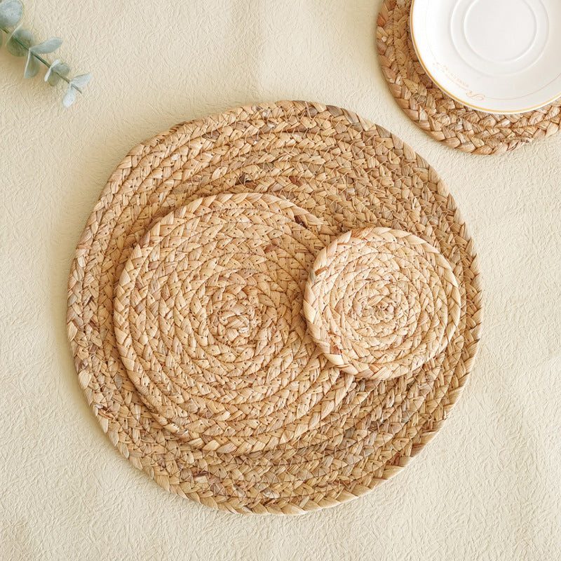 Rustic Round Weaving Coaster Acalora
