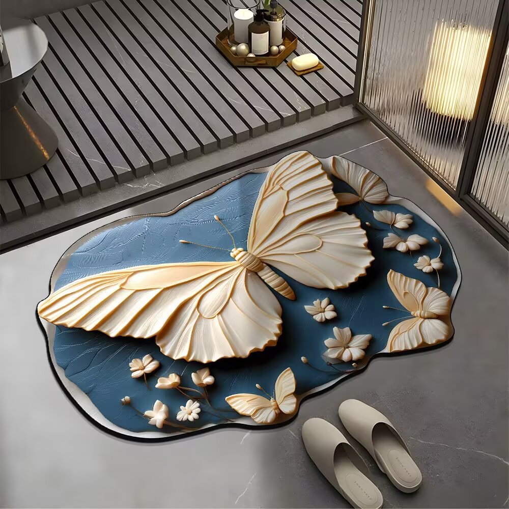 Decorative Butterfly Bath Mat