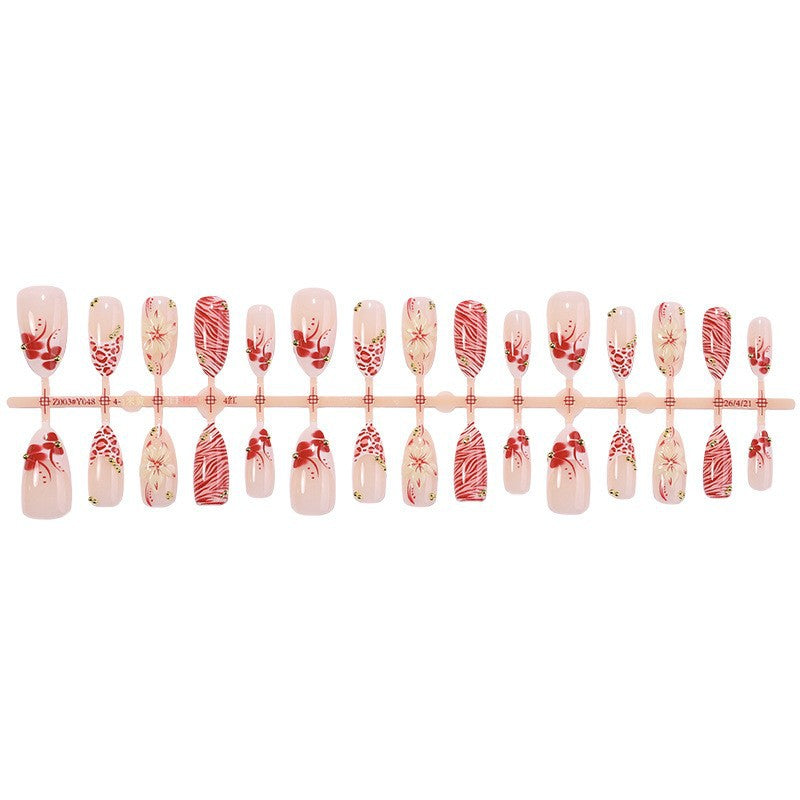 Floral Design Press-On Nail Set Acalora 1788495338