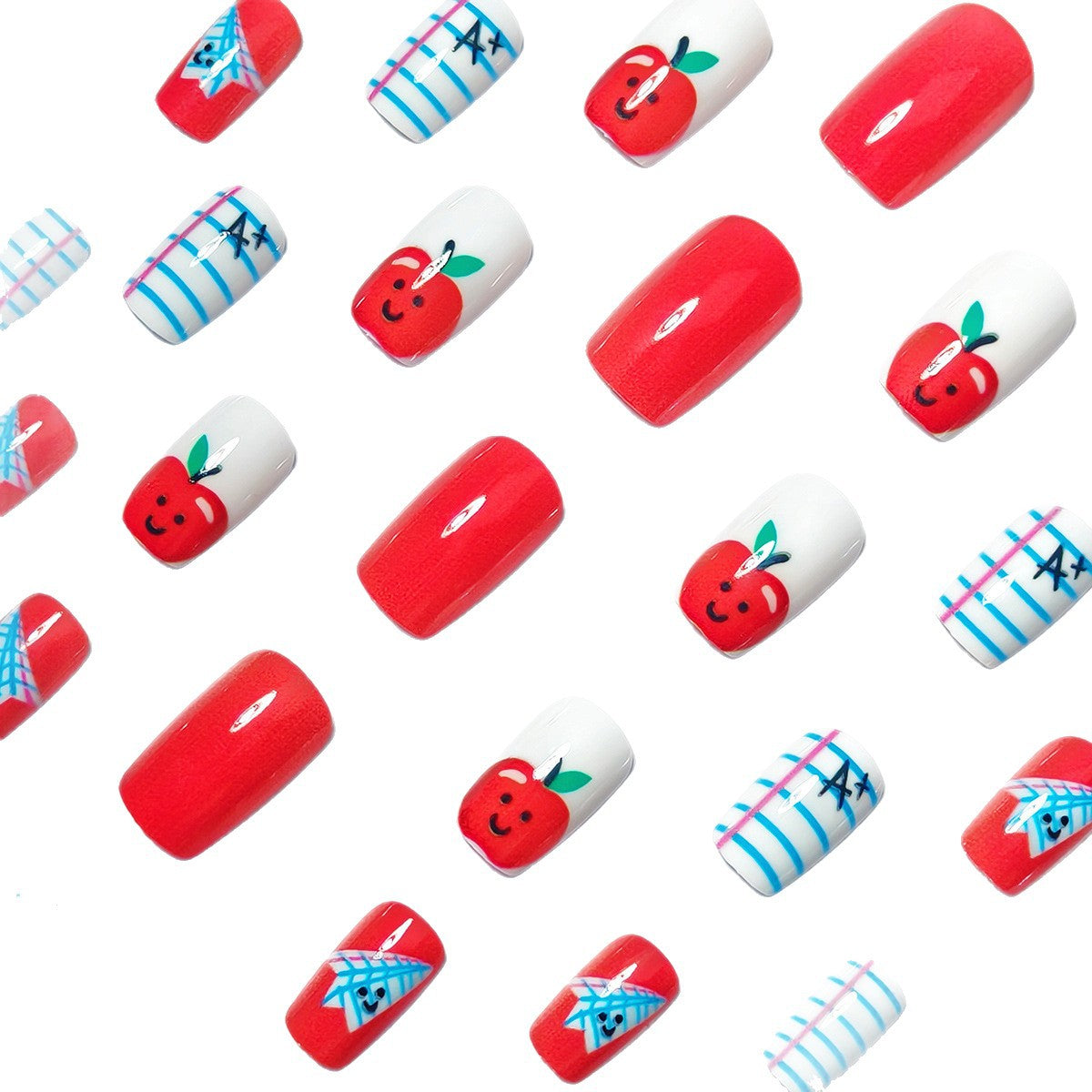 Creative School-Themed Nail Art Acalora