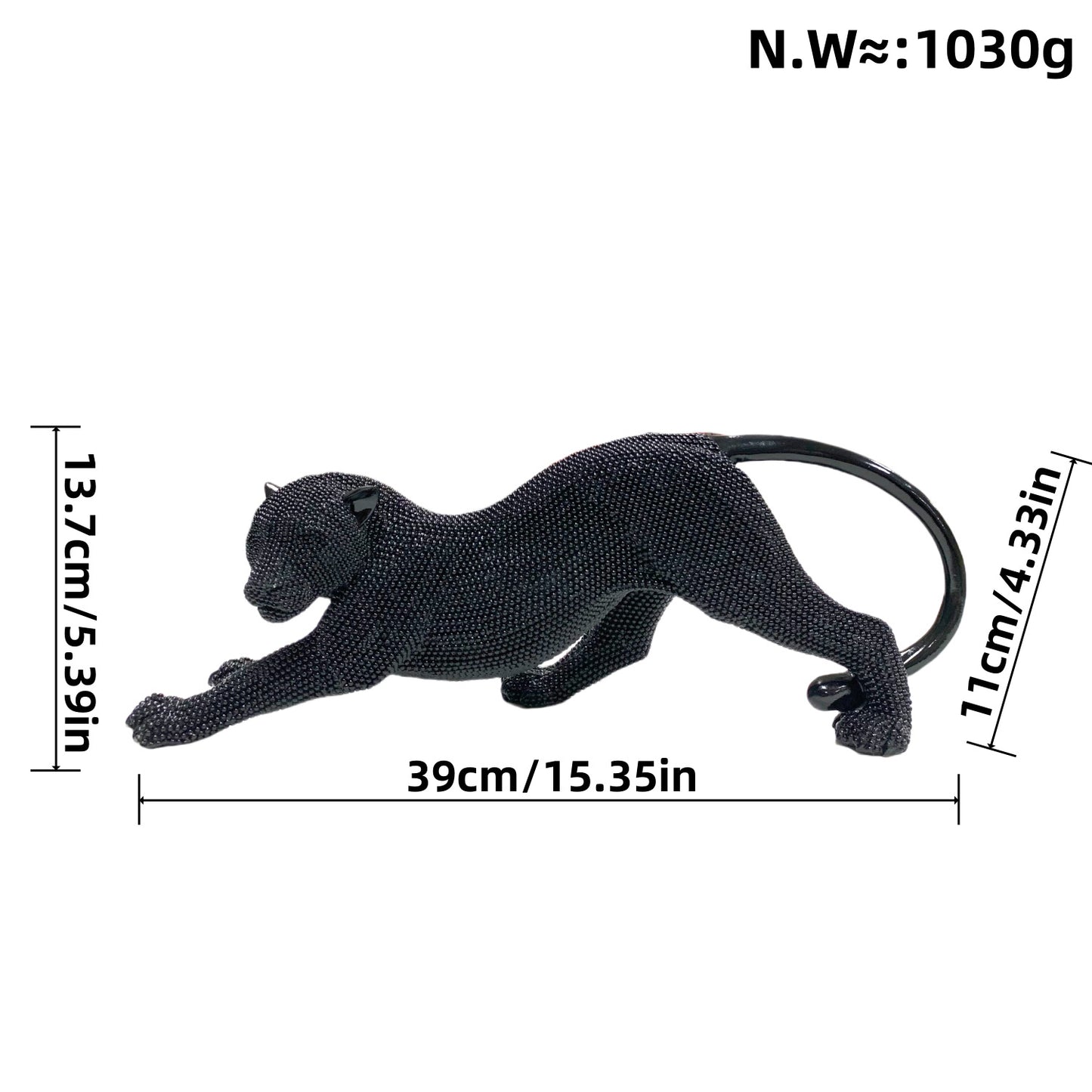 Elegant decorative figure of a panther Acalora