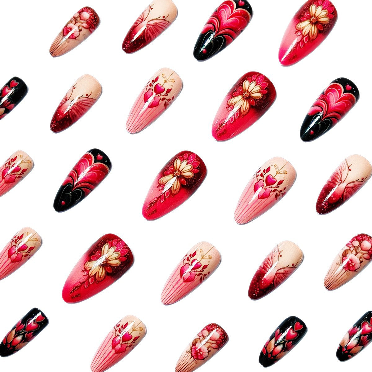 Romantic Floral Nail Art Design Acalora