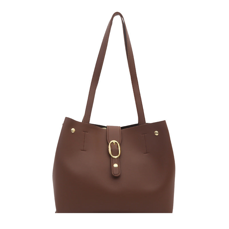 Structured Leather Tote Bag Acalora