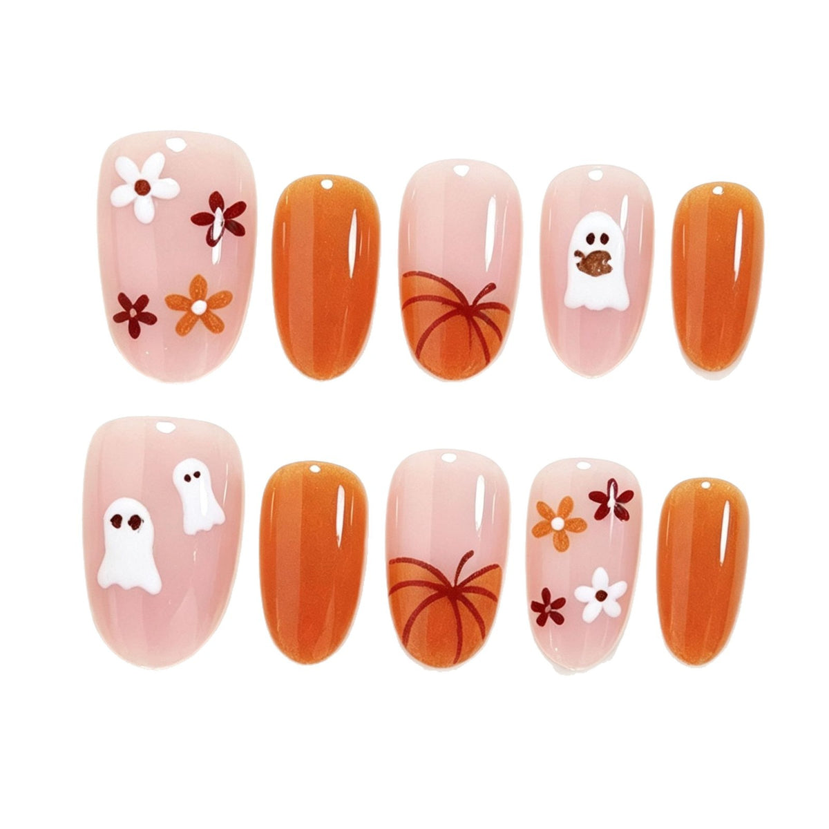 Halloween-Inspired Decorative Press-On Nail Art Set Acalora