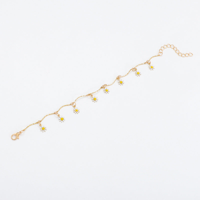Floral Charm Anklet Acalora