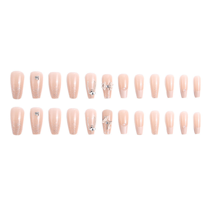 Glamorous artificial nails with glitter design Acalora