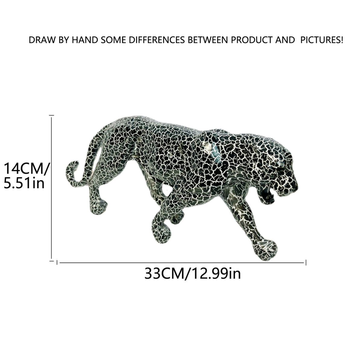 Decorative leopard figure made of resin Acalora