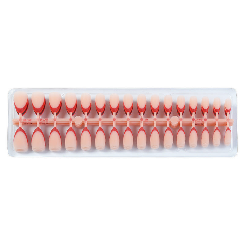 French Tip Press-On Nails with Colorful Edges Acalora