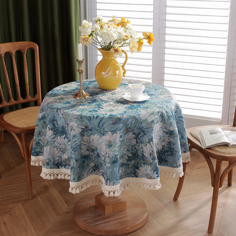 Floral Vintage-Inspired Table Cover