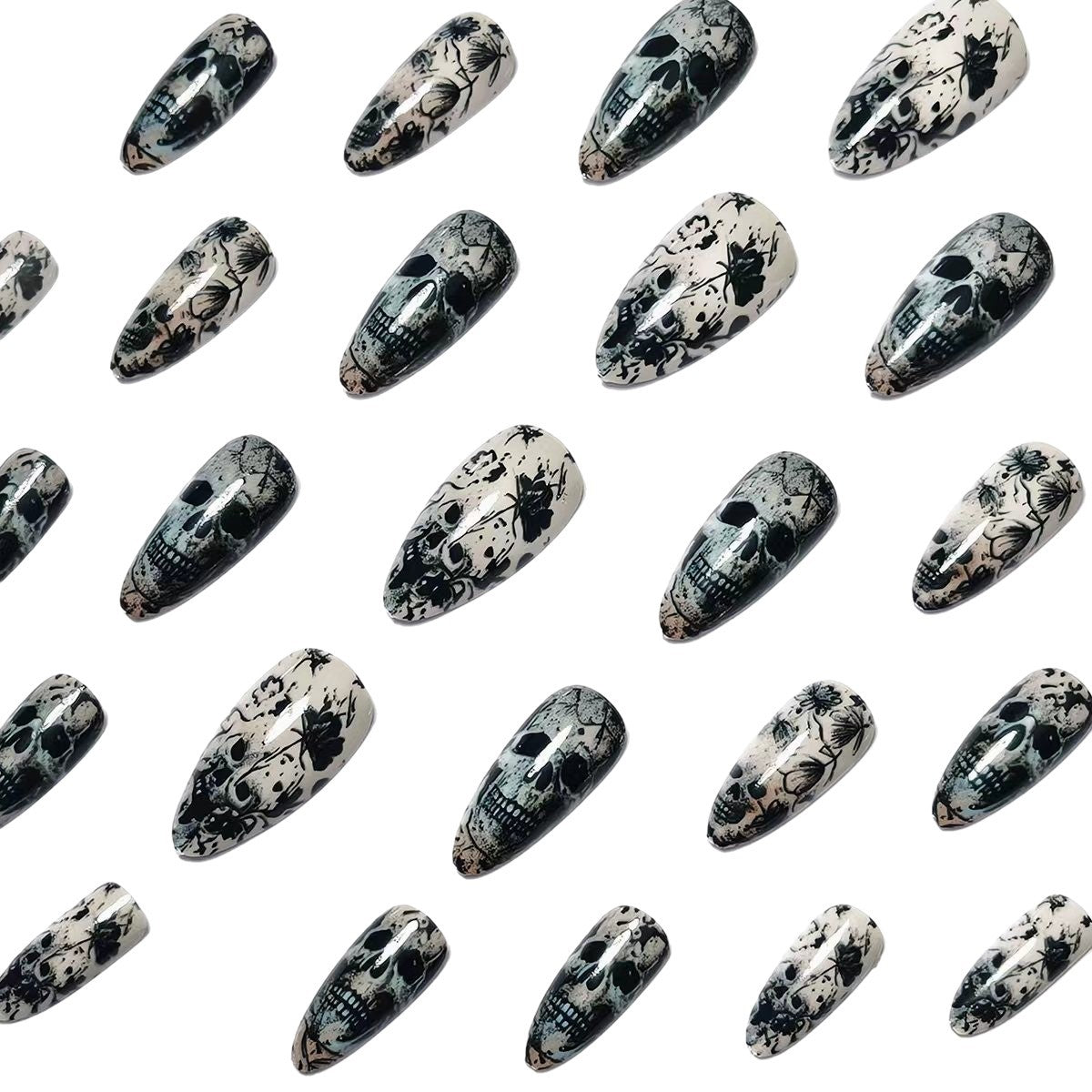 Artistic Skull-Themed Nail Art Acalora 1788155651