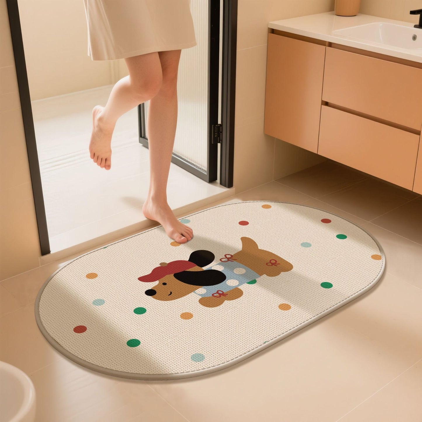 Cute Animal-Themed Bath Mat