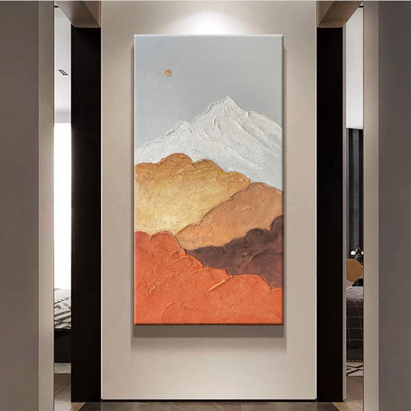Abstract Textured Mountain Canvas Art