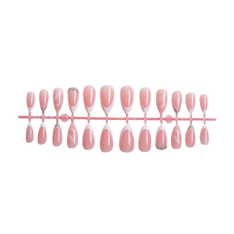 Premium Decorative Press-On Nail Set with Artistic Finishing Acalora