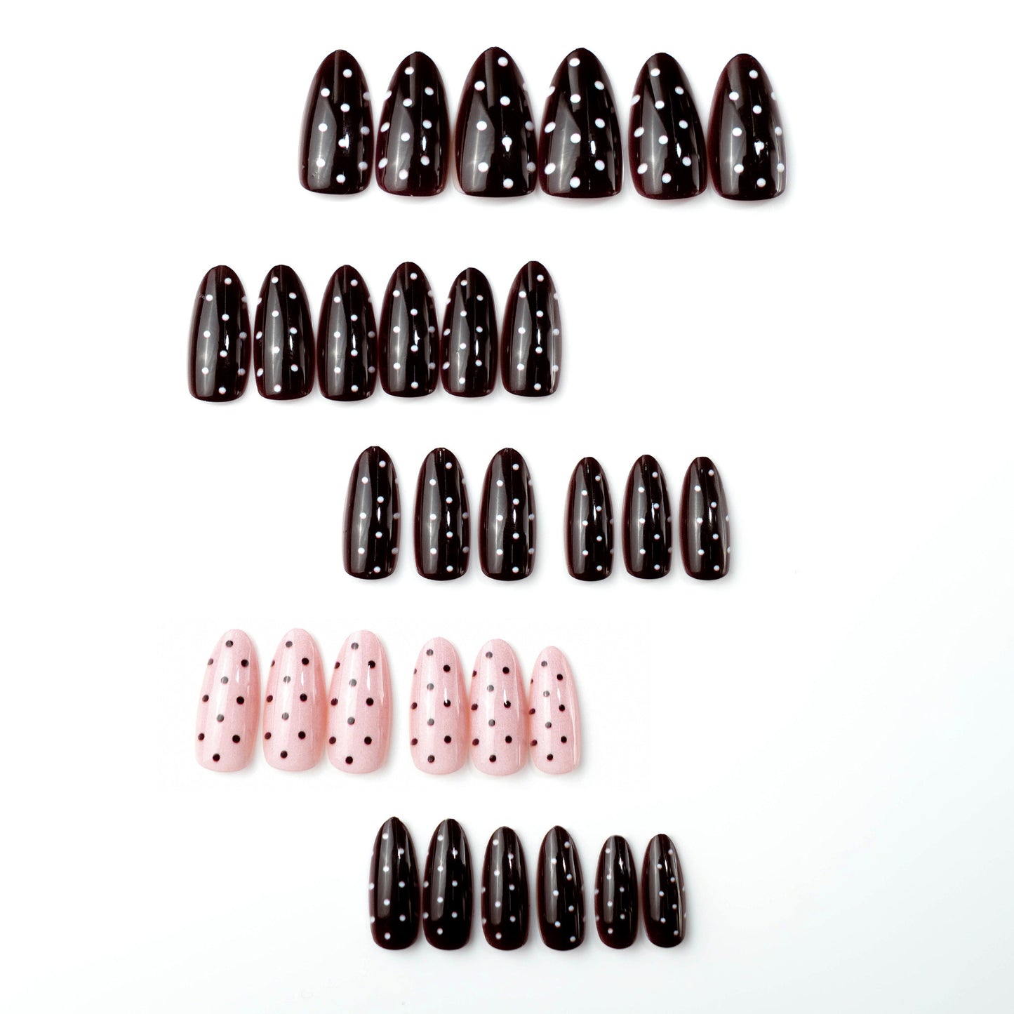 Trendy Polka Dot Press-On Nail Set Acalora