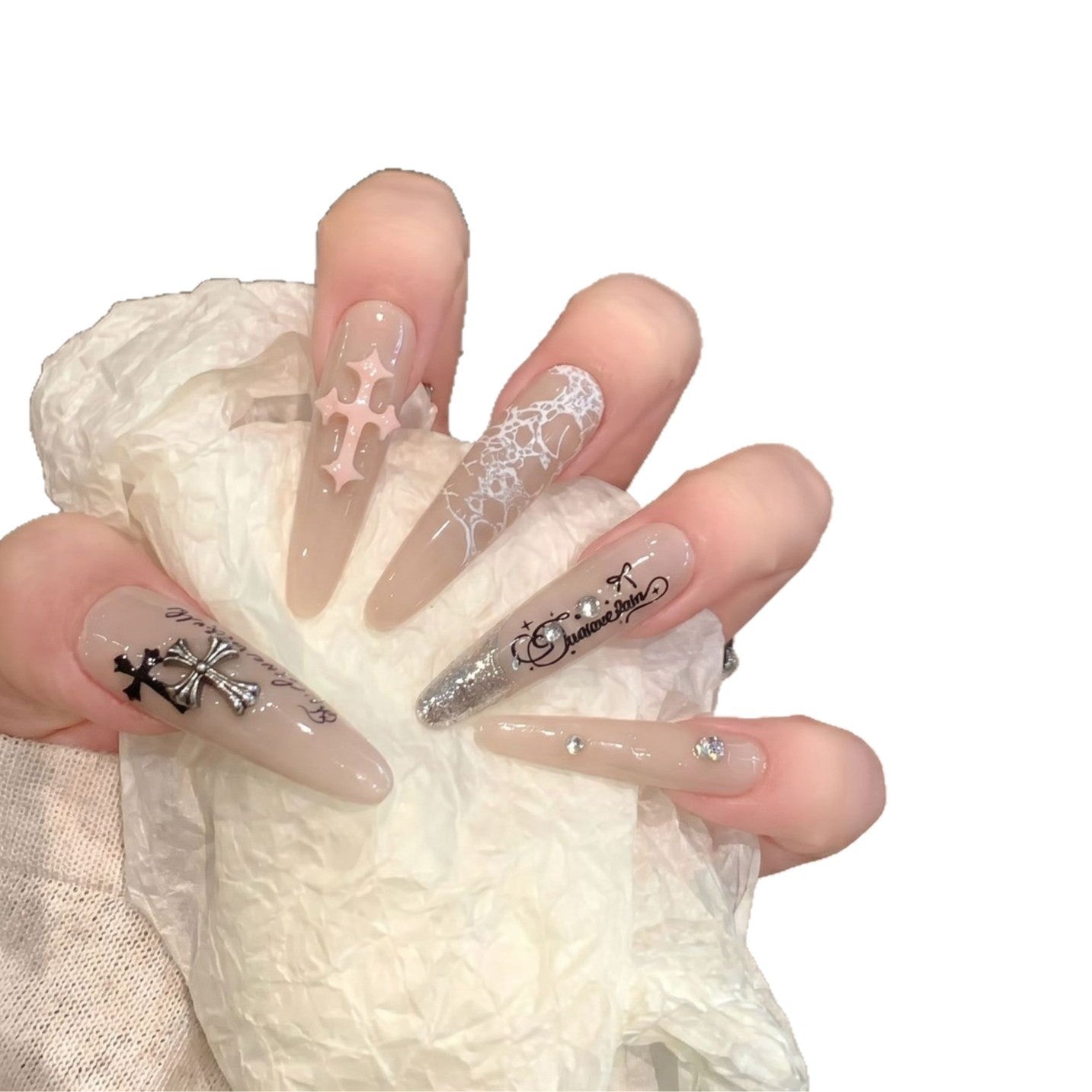 Luxury Gothic Press-On Nail Art Set Acalora