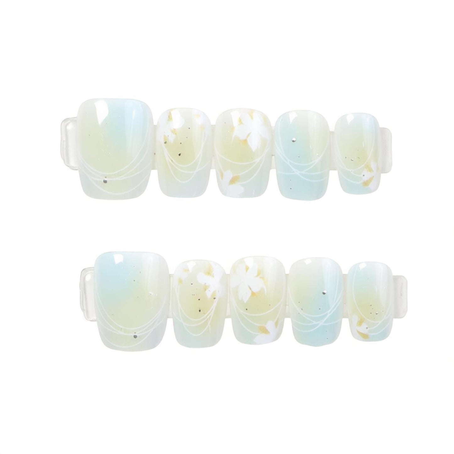 Elegant Floral Art Press-On Nails Acalora