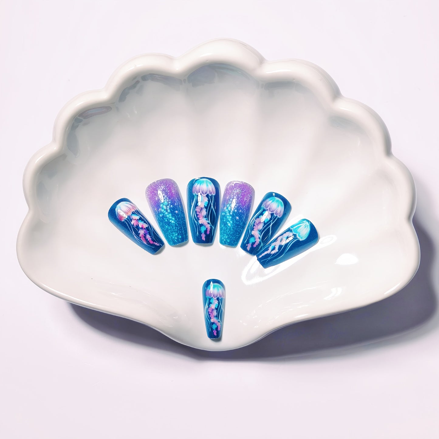 Jellyfish Themed Nail Art Acalora