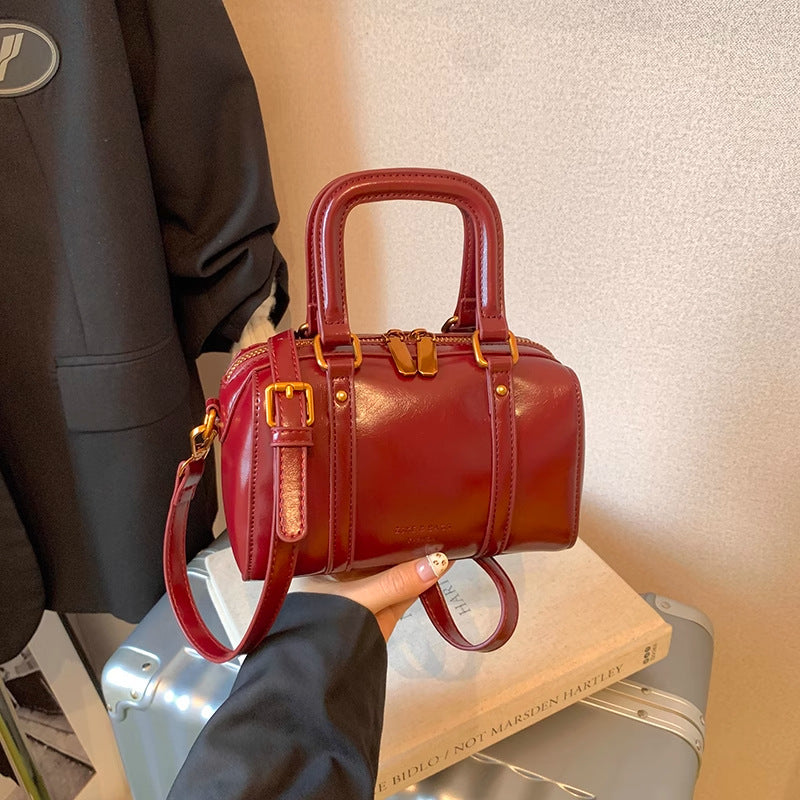 Soft Leather Handheld Satchel Acalora