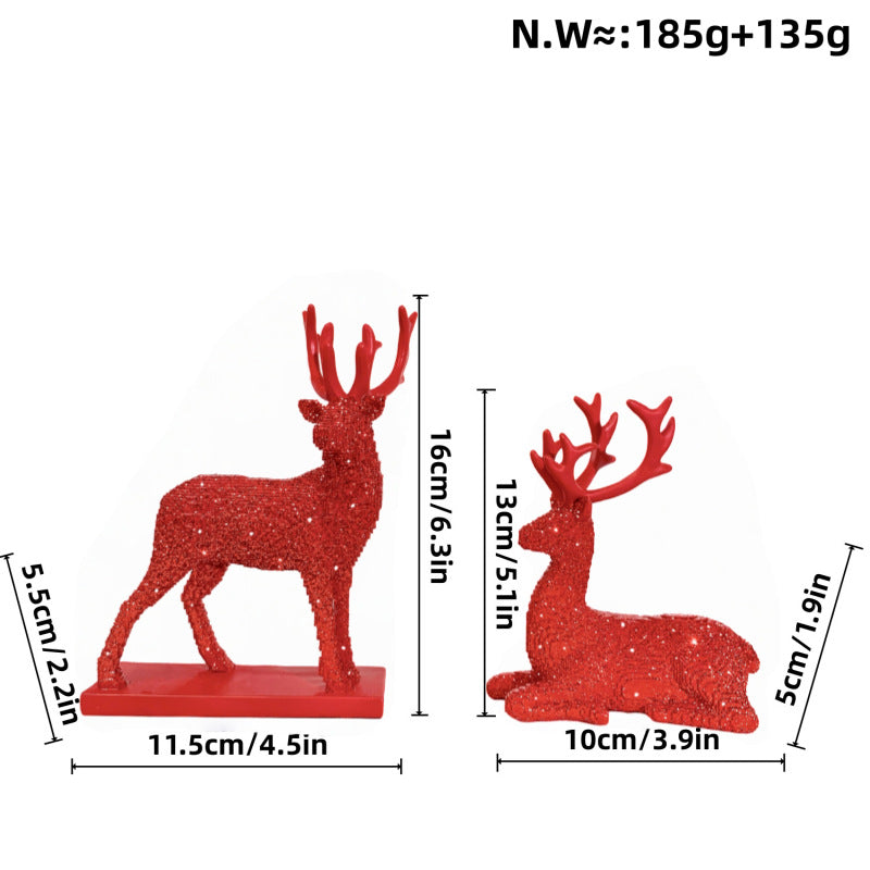 Glittering Reindeer Decorative Figure Acalora