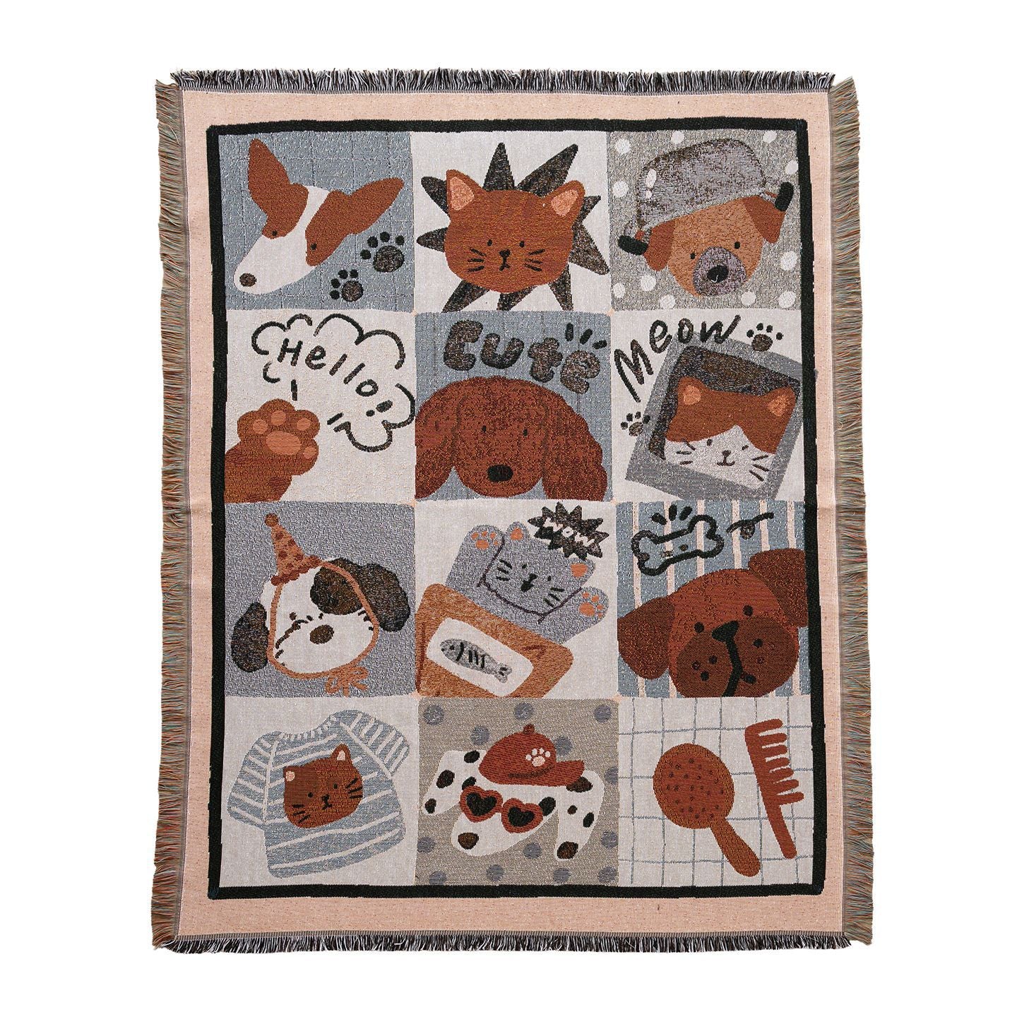 Animal-Themed Cozy Throw Blanket