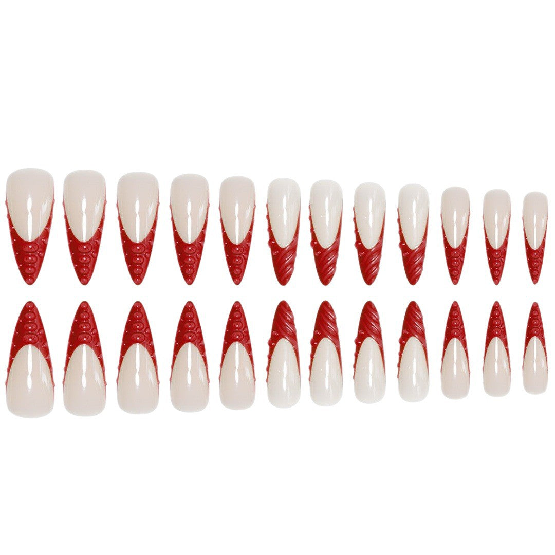Decorative Sculpted Stiletto Press-On Nails Acalora