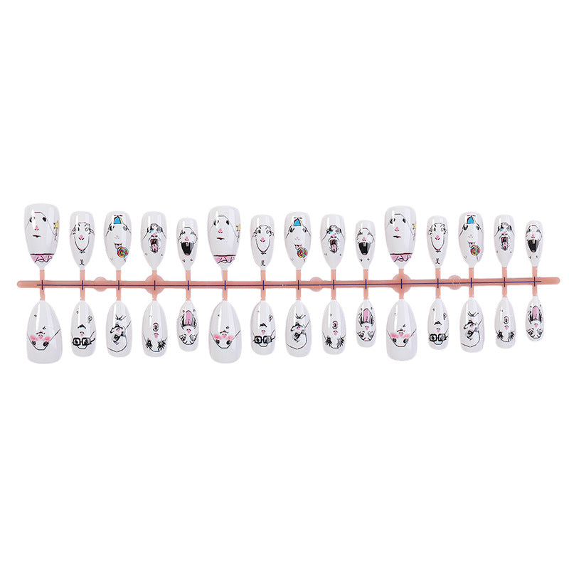 Creative Character-Themed Press-On Nail Art Set Acalora