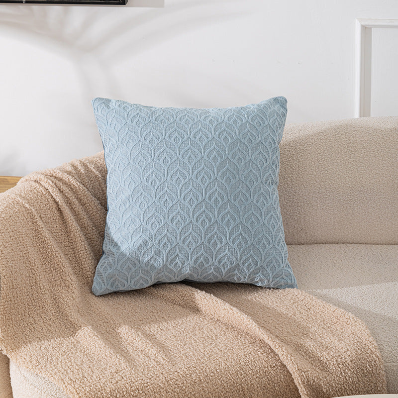 Textured Leaf Pattern Decorative Cushion