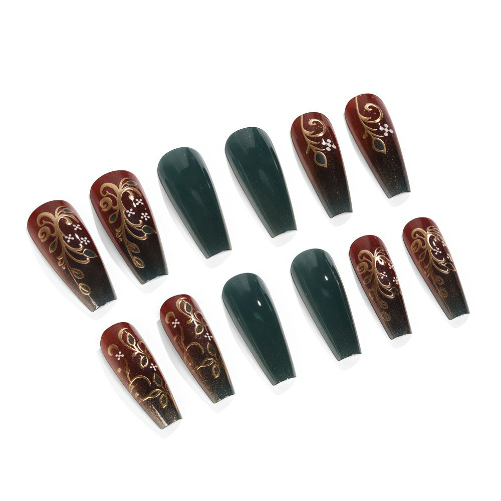 Artificial nails with elegant floral design Acalora