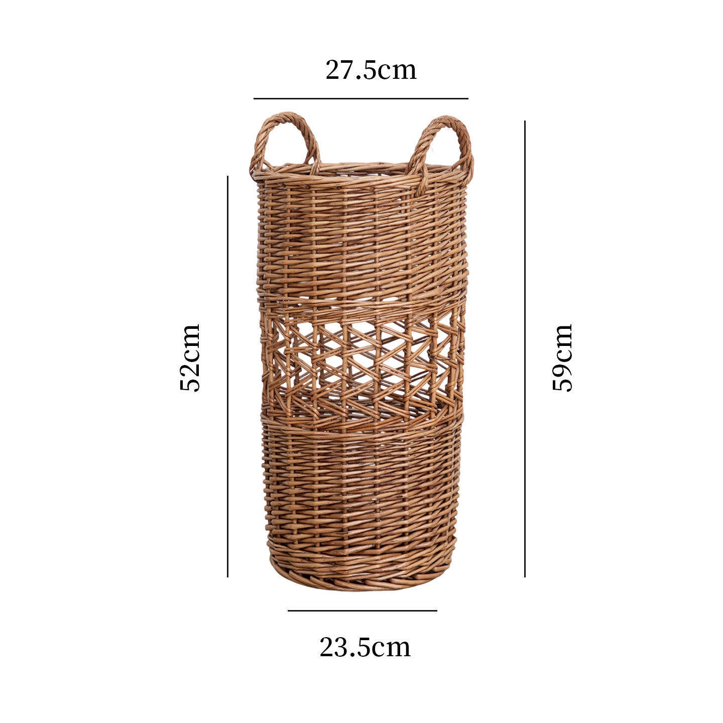 Handcrafted willow basket with cotton lining Acalora