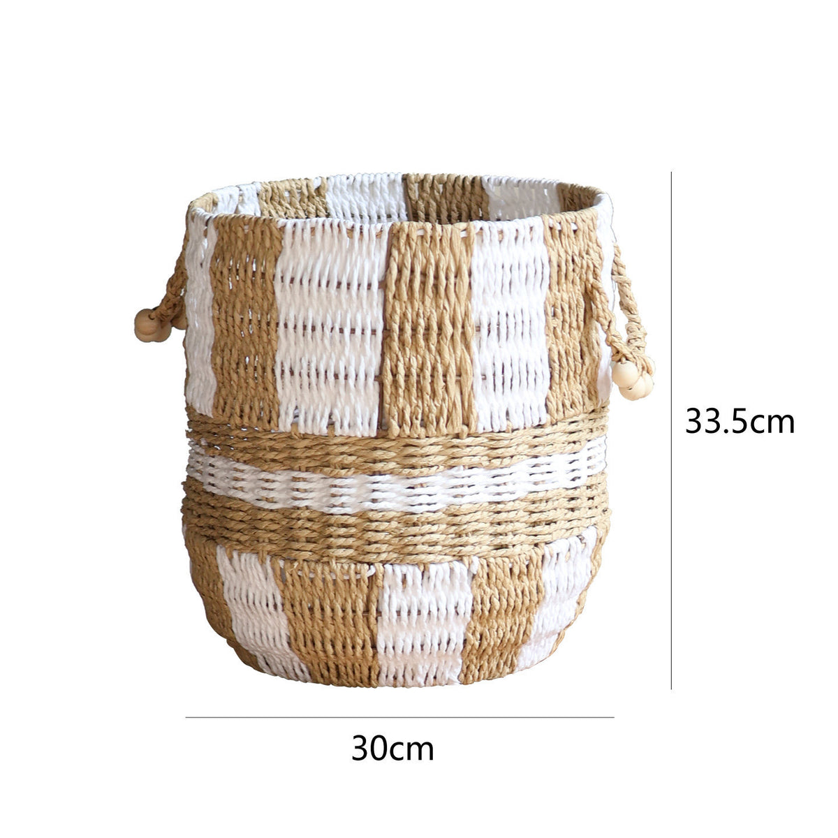 Handcrafted storage bucket made of pocket fabric Acalora