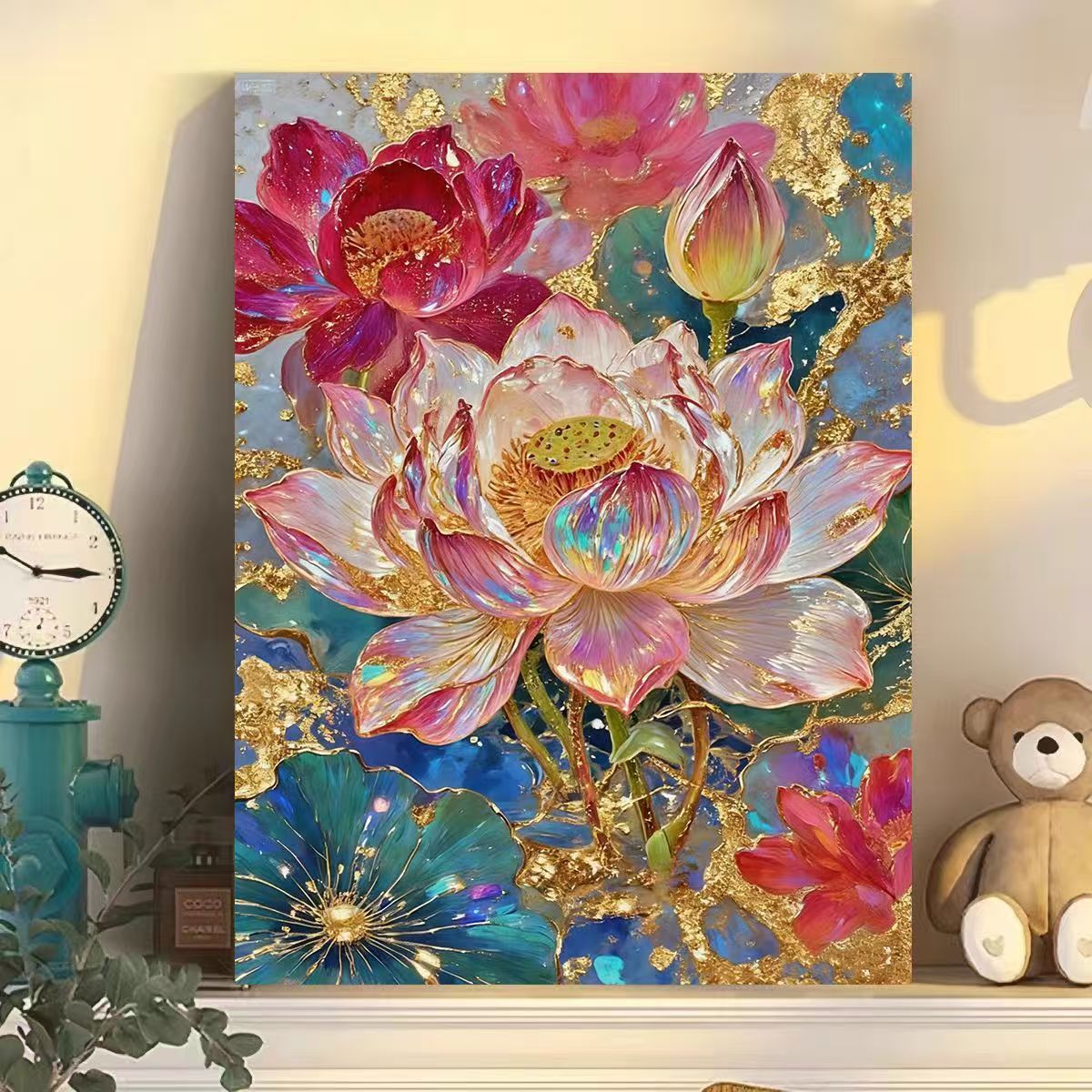 Luxurious Floral Abstract Canvas Wall Art