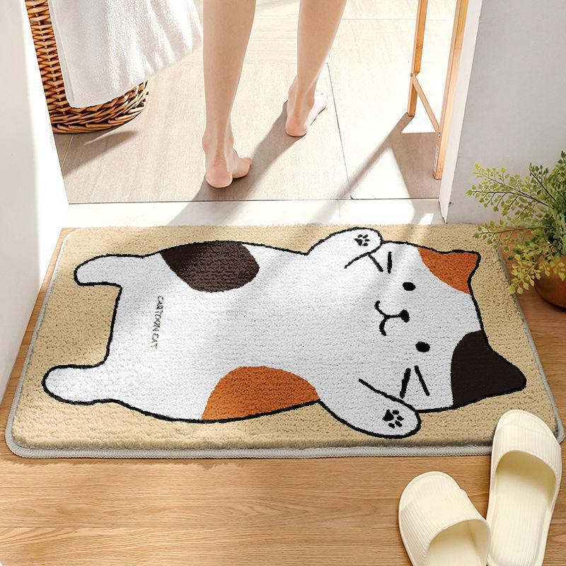 Cute Cartoon Bunny-Themed Bath Mat