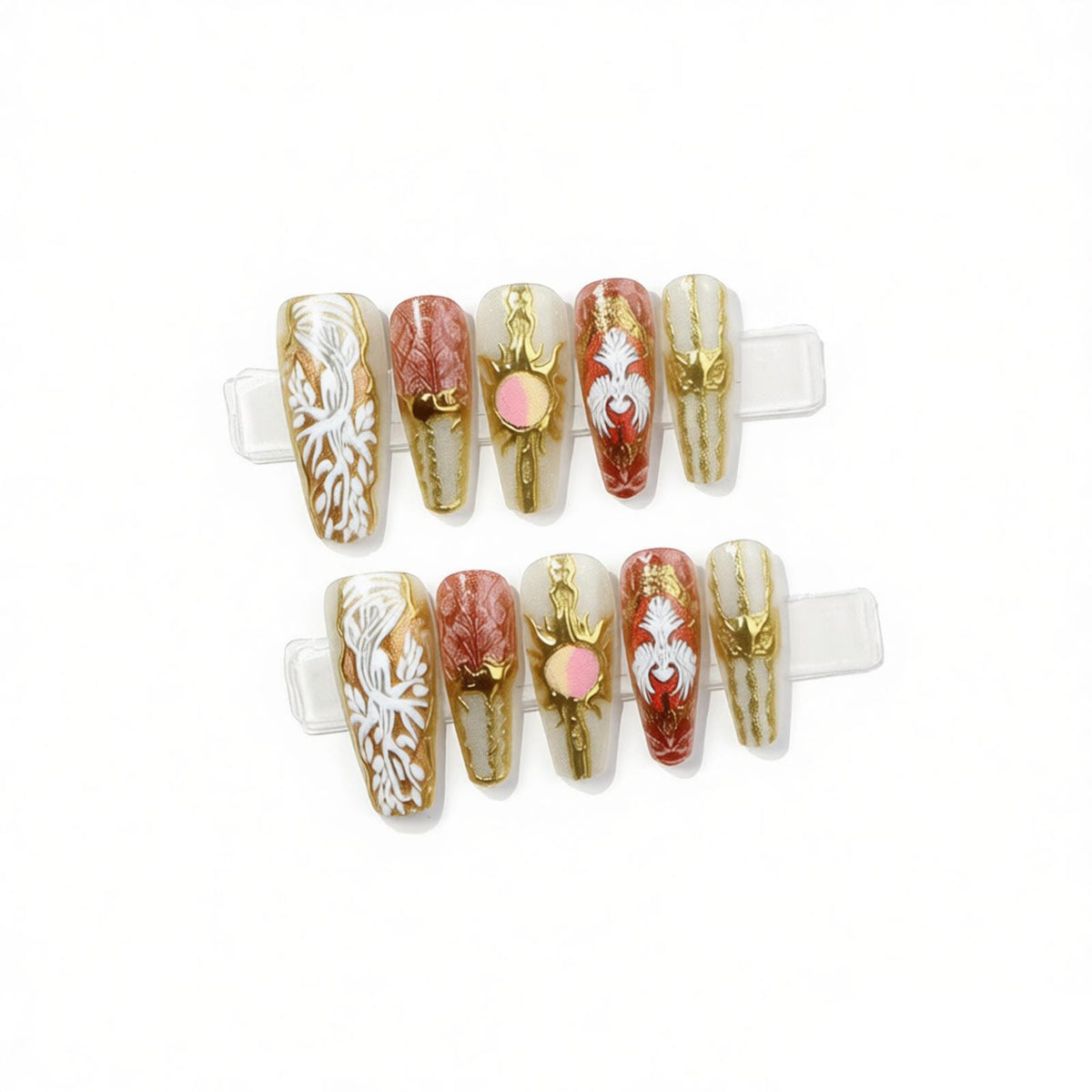 Artistic Press-On Nail Designs Acalora