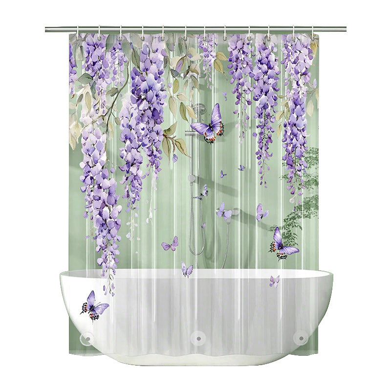 Floral Wisteria Shower Curtain