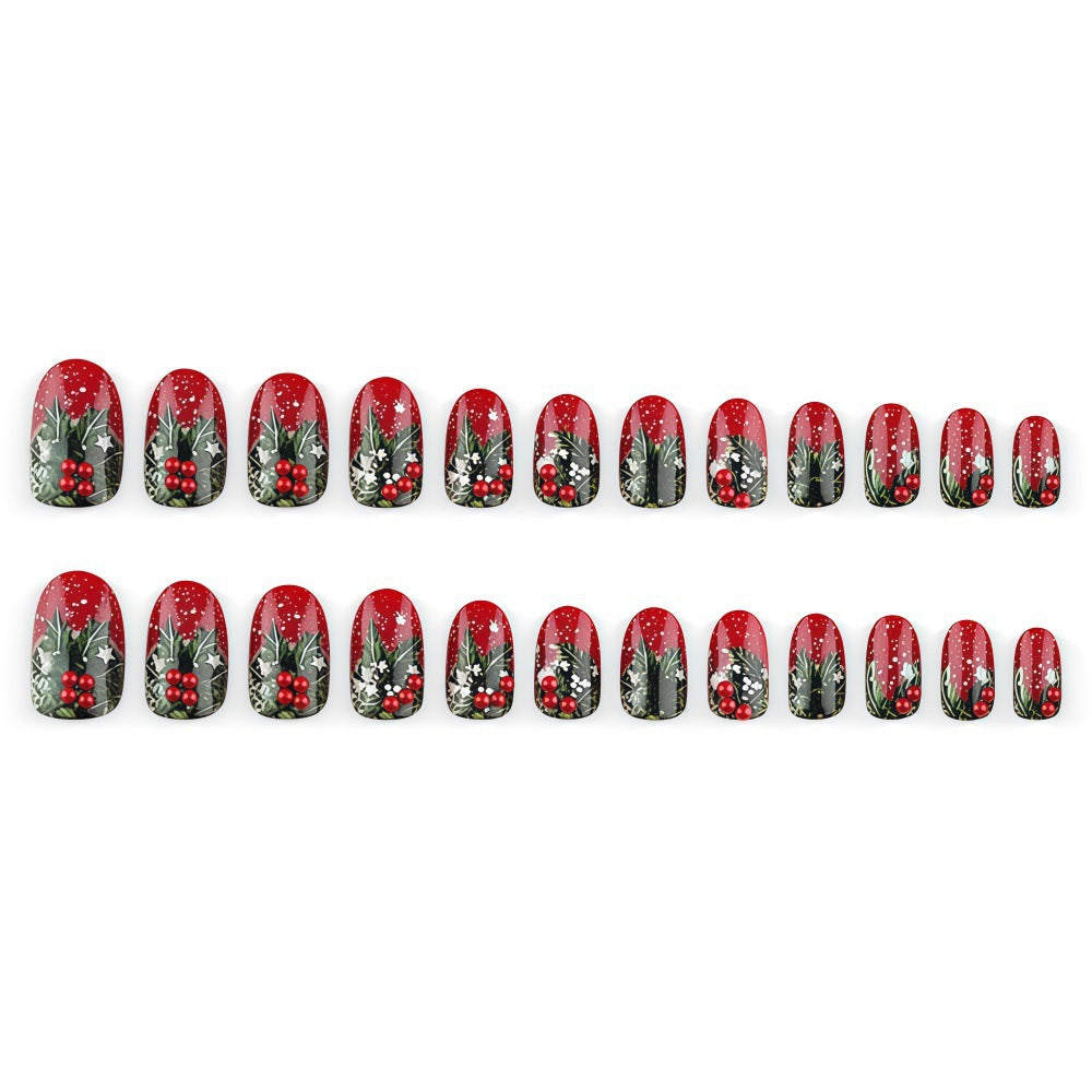 Artificial nails with festive Christmas design Acalora