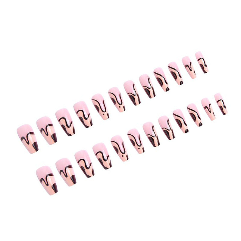 Nail set with elegant curved design Acalora