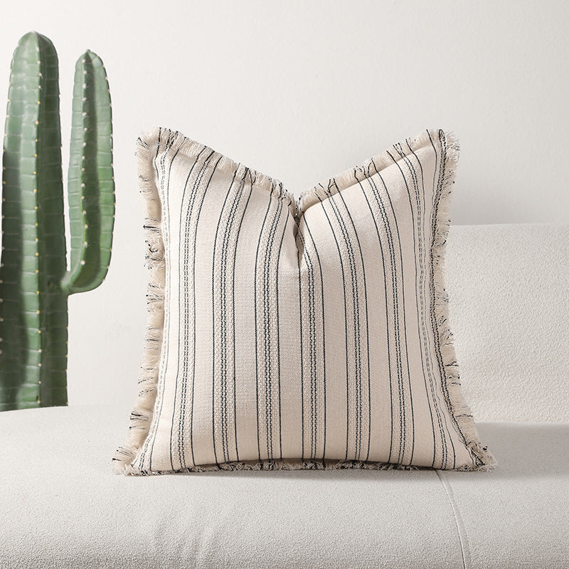 Rustic Striped Decorative Cushion