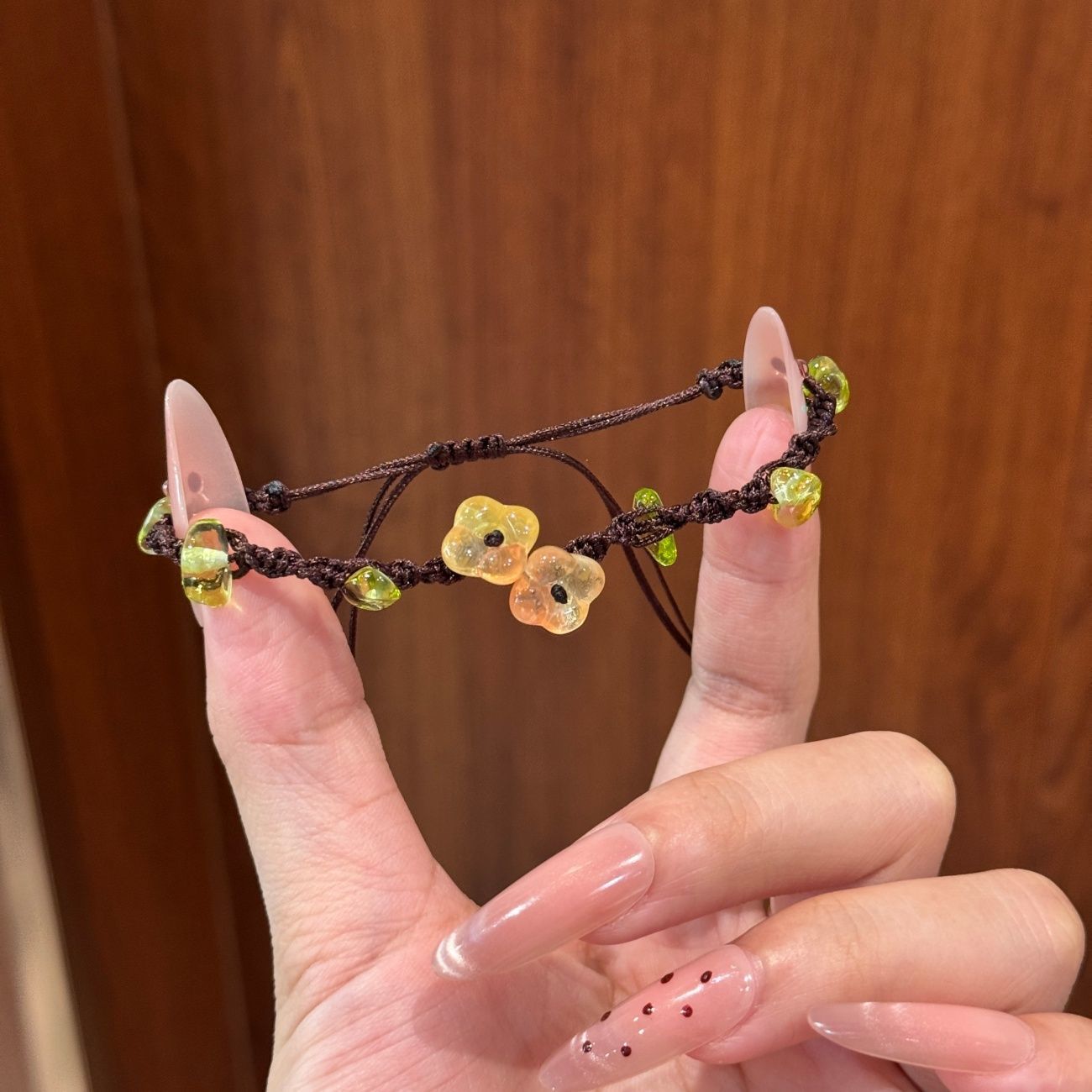 Handmade Floral Gemstone Bracelet Acalora