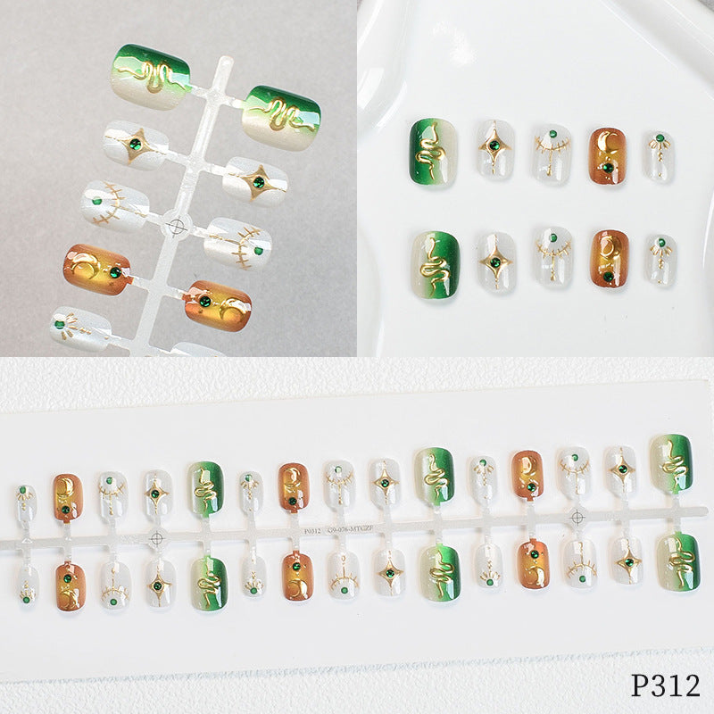 Elegant Floral Design Press-On Nails Acalora
