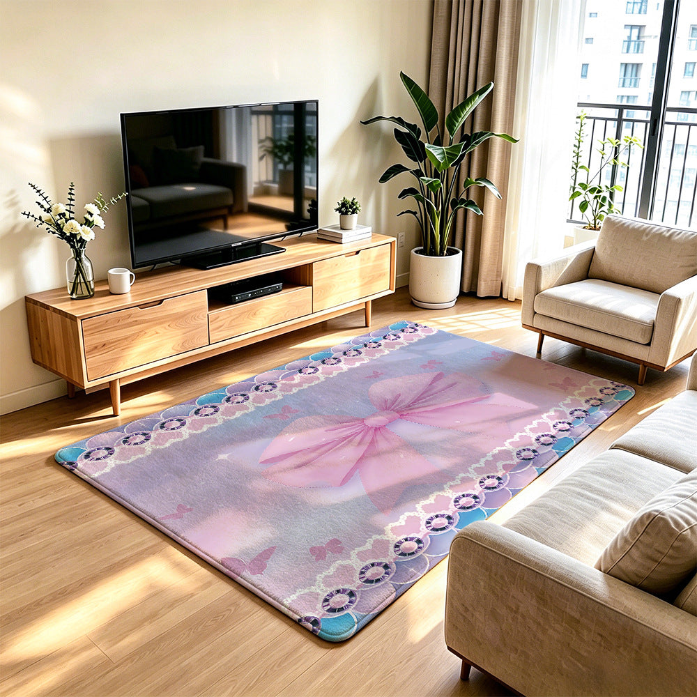 Unisex Soft Floral Decorative Area Rug