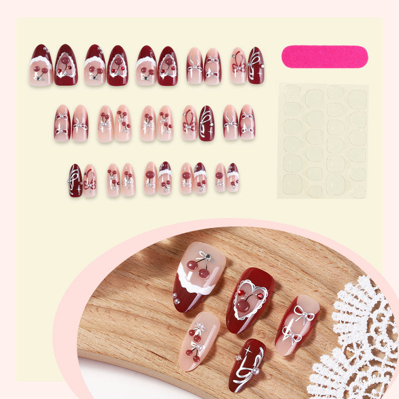 Festive Decorative Press-On Nail Set Acalora