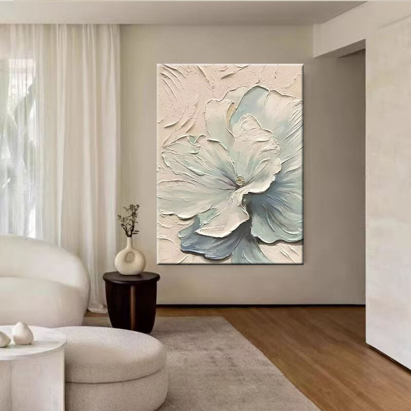 Textured Floral Relief Canvas Artwork