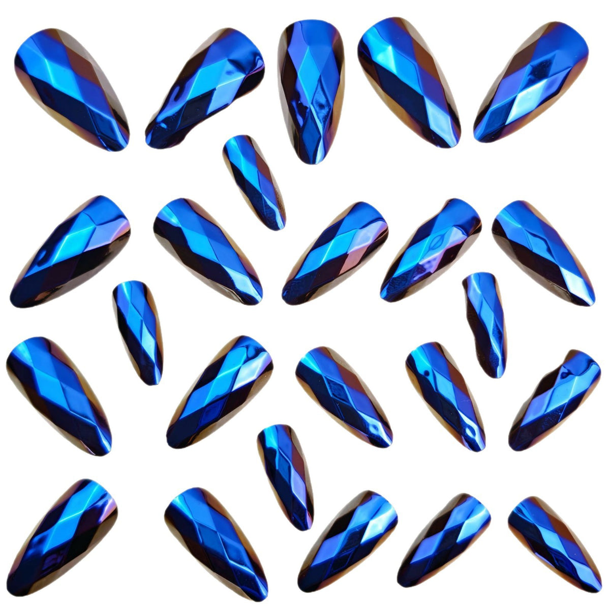 Artificial nails with faceted design Acalora