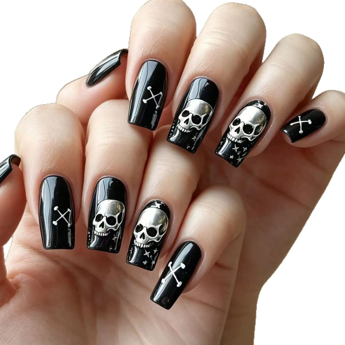 Gothic Skull Nail Art Acalora