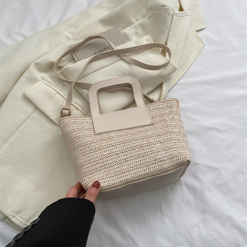Modern Textured Woven Handheld Bag Acalora