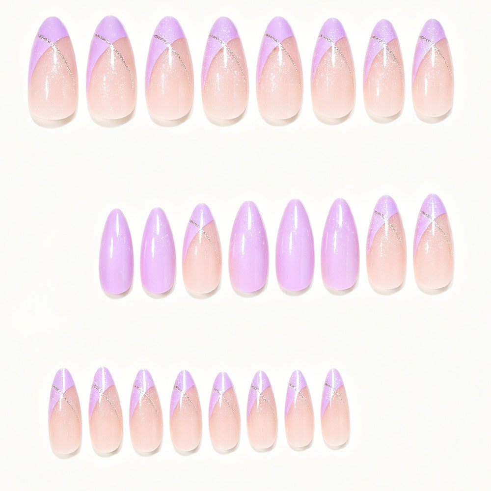 Stiletto Nail Art Tips with Gold Accents Acalora