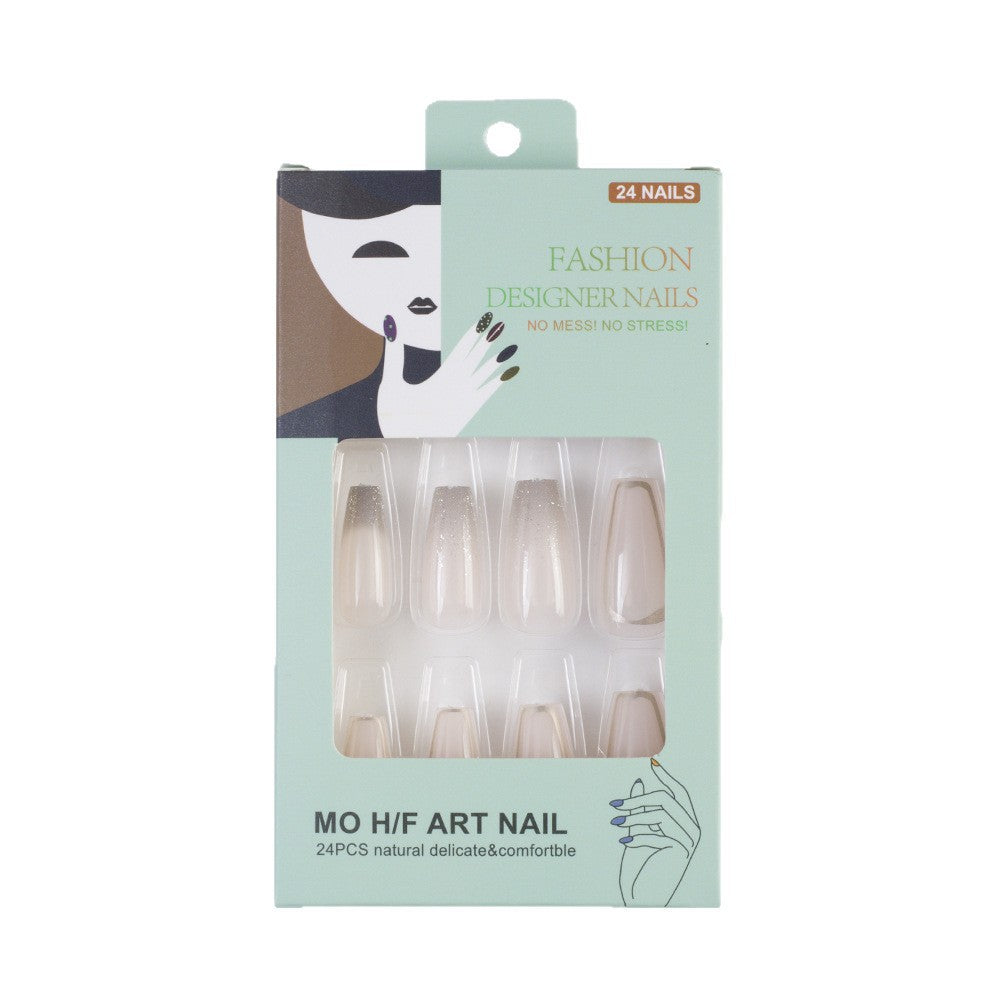 Artificial nails with elegant glitter accents Acalora