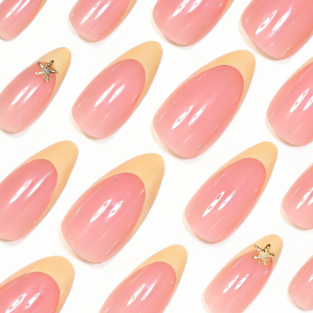 Elegant Stiletto Nail Art Tips with Starfish Accents Acalora